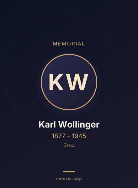 Memorial portrait of Karl Wollinger