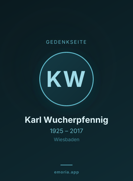 Gedenkportrait von Karl Wucherpfennig