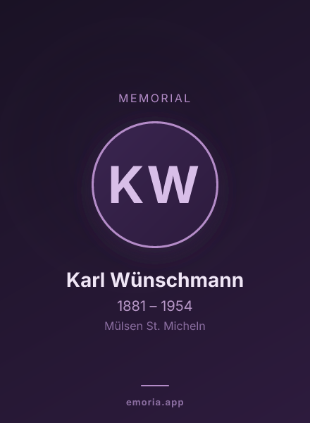 Memorial portrait of Karl Wünschmann