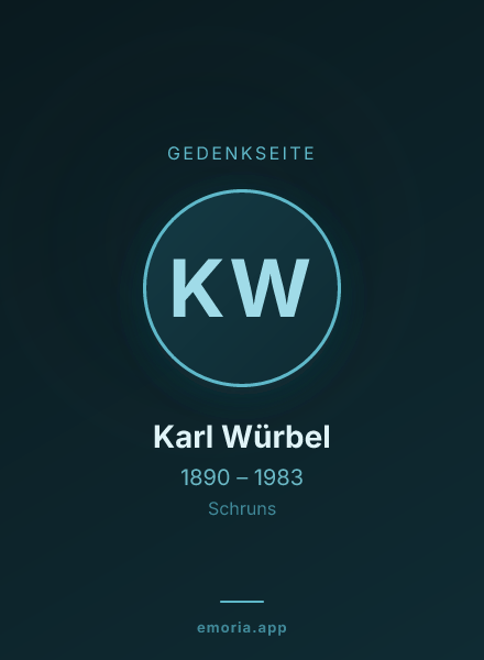 Gedenkportrait von Karl Würbel