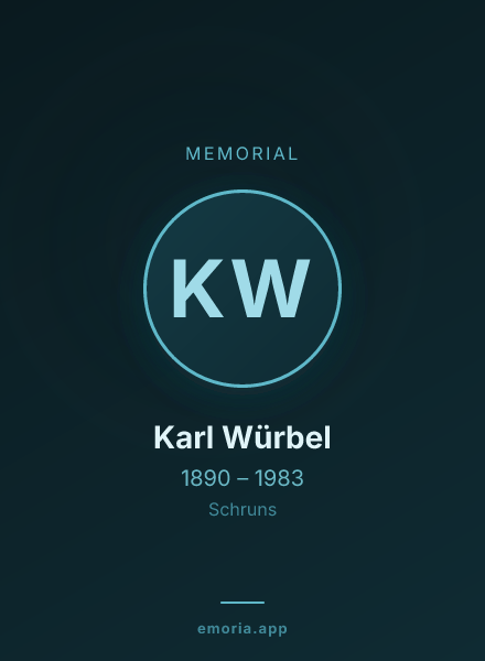 Memorial portrait of Karl Würbel