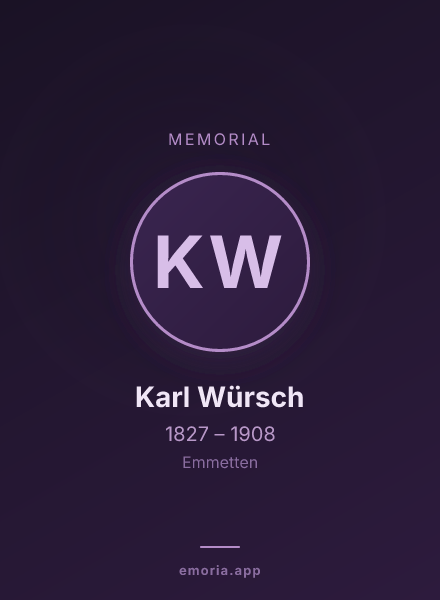 Memorial portrait of Karl Würsch