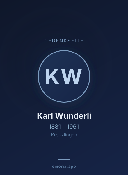 Gedenkportrait von Karl Wunderli