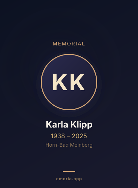 Memorial portrait of Karla Klipp