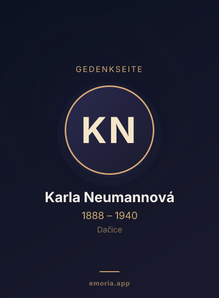 Gedenkportrait von Karla Neumannová