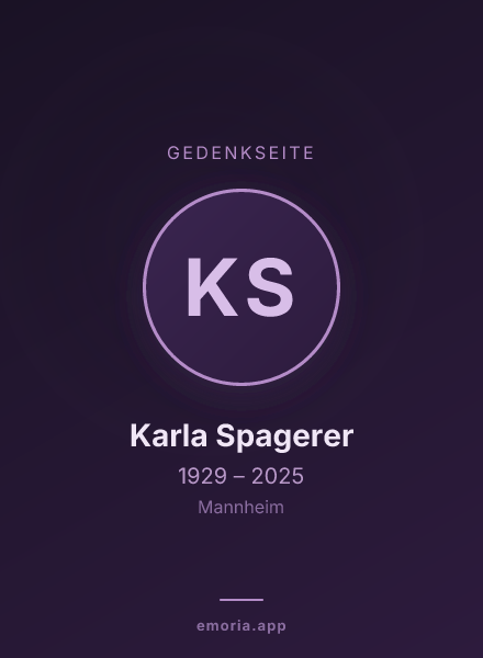 Gedenkportrait von Karla Spagerer
