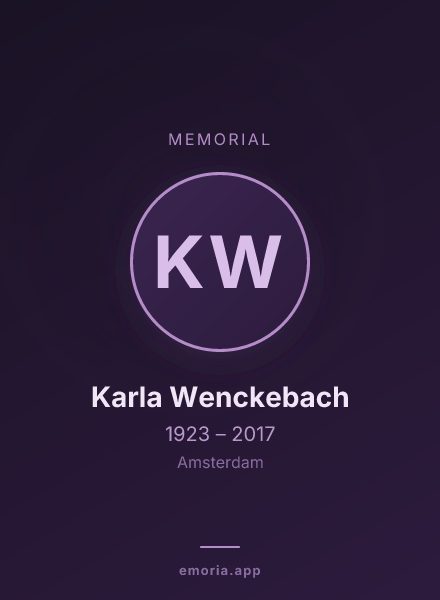 Memorial portrait of Karla Wenckebach