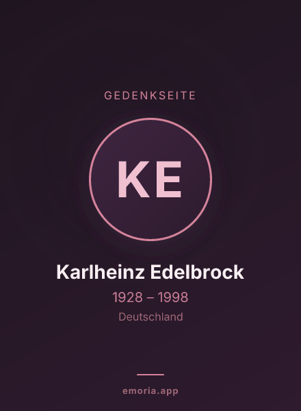 Gedenkportrait von Karlheinz Edelbrock