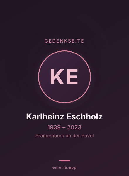 Gedenkportrait von Karlheinz Eschholz
