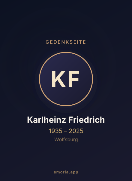 Gedenkportrait von Karlheinz Friedrich