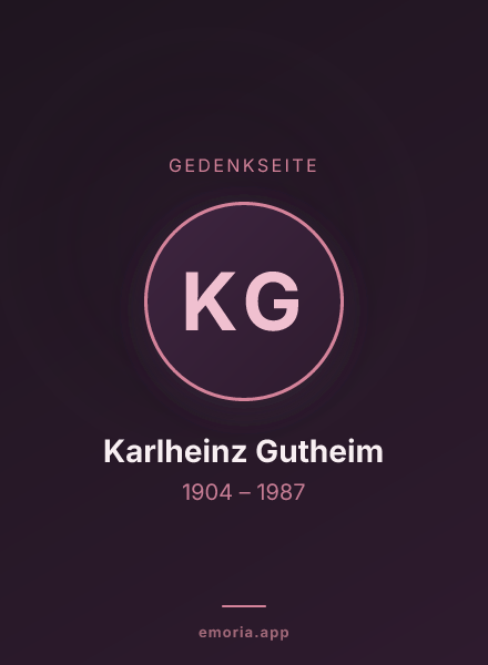 Gedenkportrait von Karlheinz Gutheim