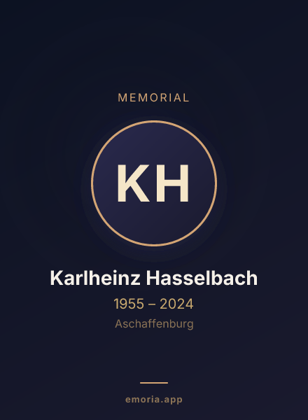 Memorial portrait of Karlheinz Hasselbach