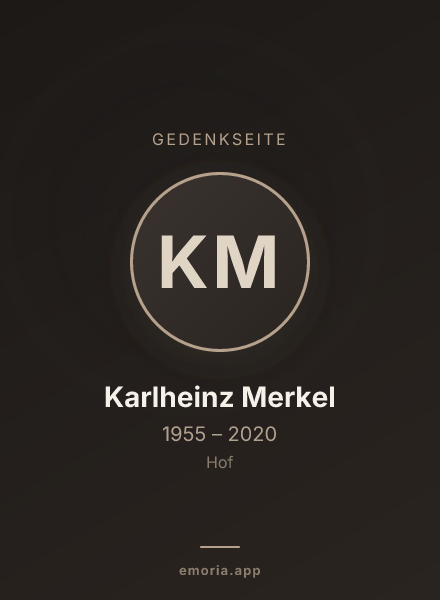 Gedenkportrait von Karlheinz Merkel