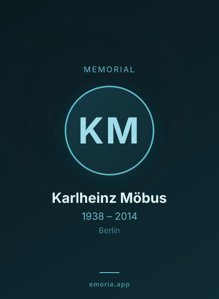 Memorial portrait of Karlheinz Möbus