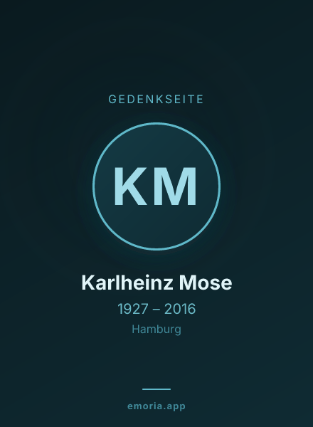 Gedenkportrait von Karlheinz Mose
