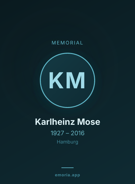 Memorial portrait of Karlheinz Mose