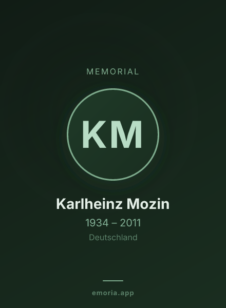 Memorial portrait of Karlheinz Mozin