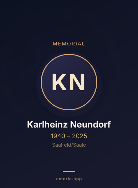 Memorial portrait of Karlheinz Neundorf