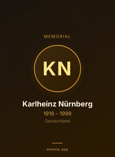 Memorial portrait of Karlheinz Nürnberg