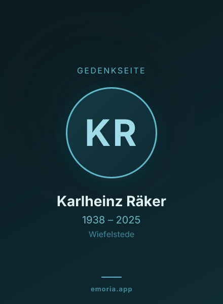 Gedenkportrait von Karlheinz Räker