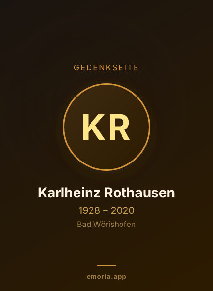 Gedenkportrait von Karlheinz Rothausen