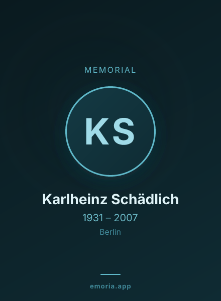 Memorial portrait of Karlheinz Schädlich