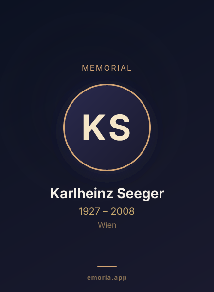 Memorial portrait of Karlheinz Seeger