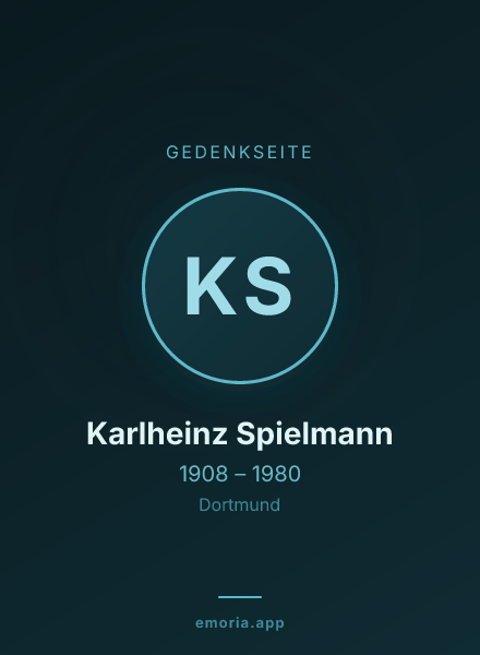Gedenkportrait von Karlheinz Spielmann