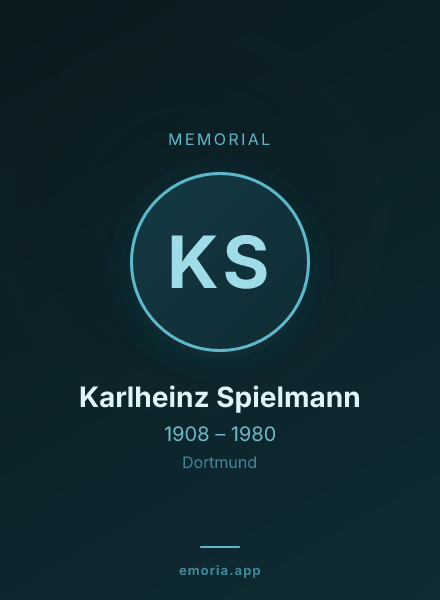 Memorial portrait of Karlheinz Spielmann