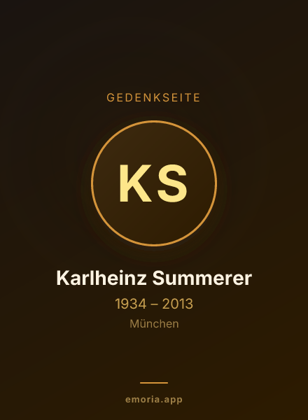 Gedenkportrait von Karlheinz Summerer