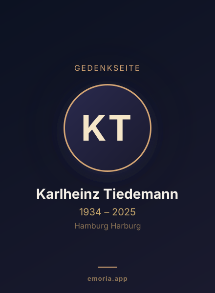 Gedenkportrait von Karlheinz Tiedemann