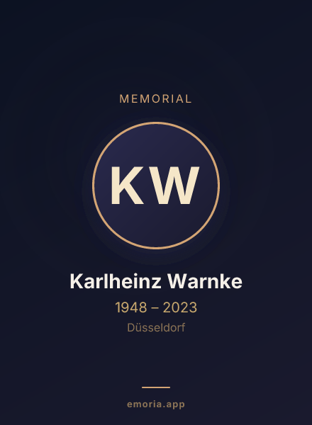 Memorial portrait of Karlheinz Warnke