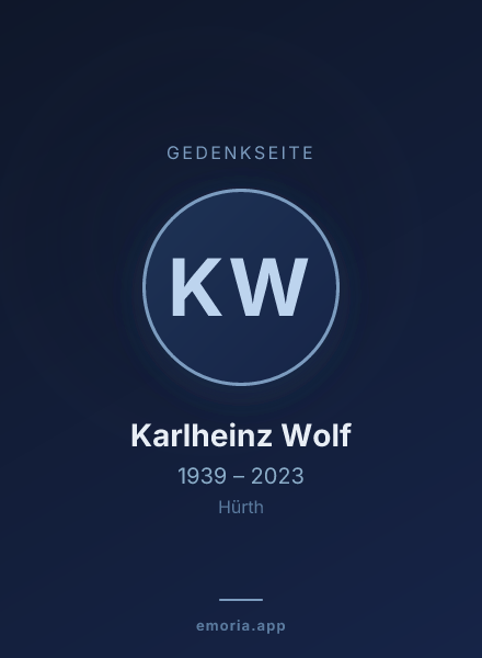 Gedenkportrait von Karlheinz Wolf