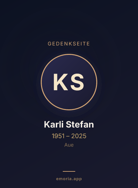 Gedenkportrait von Karli Stefan