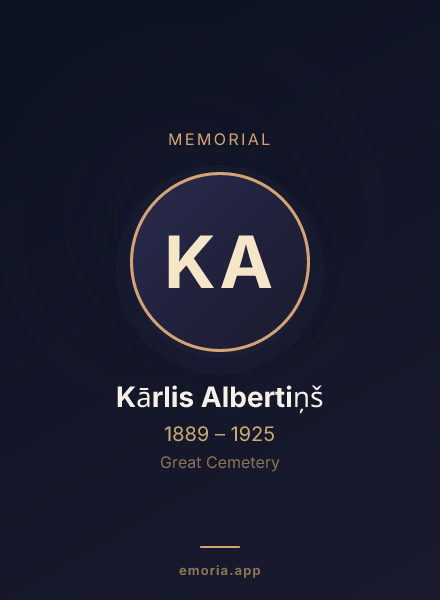 Memorial portrait of Kārlis Albertiņš