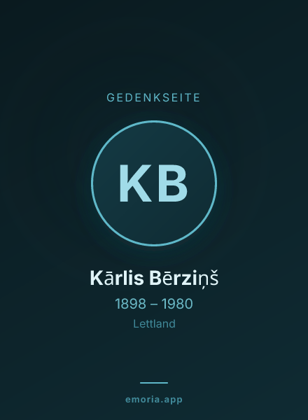 Gedenkportrait von Kārlis Bērziņš