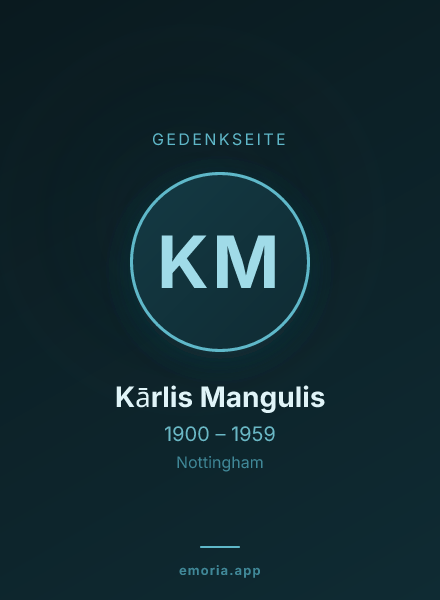 Gedenkportrait von Kārlis Mangulis