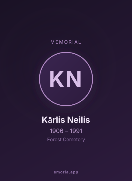 Memorial portrait of Kārlis Neilis
