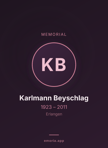 Memorial portrait of Karlmann Beyschlag
