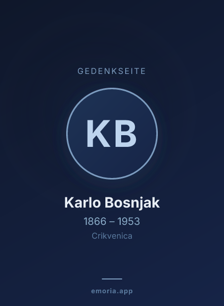 Gedenkportrait von Karlo Bosnjak