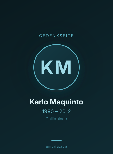 Gedenkportrait von Karlo Maquinto