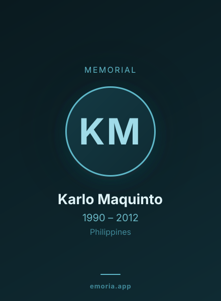 Memorial portrait of Karlo Maquinto