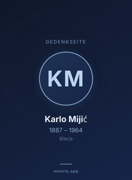Gedenkportrait von Karlo Mijić