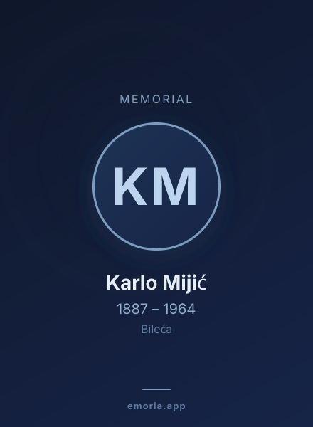 Memorial portrait of Karlo Mijić