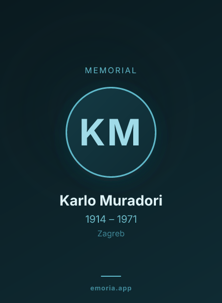 Memorial portrait of Karlo Muradori