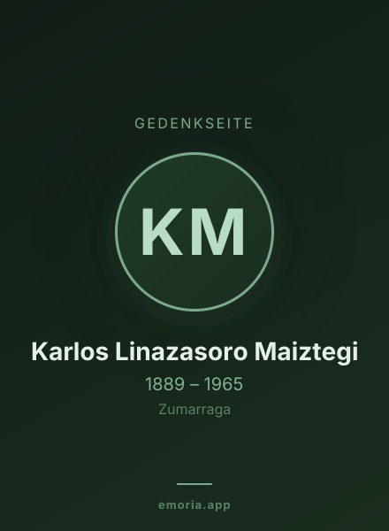 Gedenkportrait von Karlos Linazasoro Maiztegi