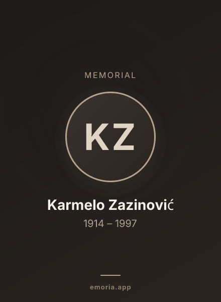 Memorial portrait of Karmelo Zazinović
