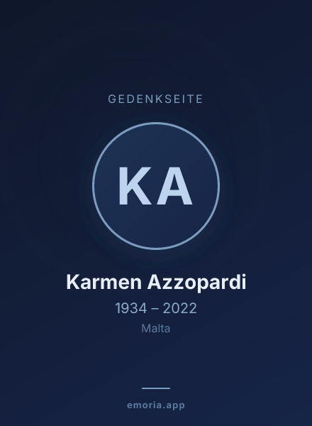 Gedenkportrait von Karmen Azzopardi