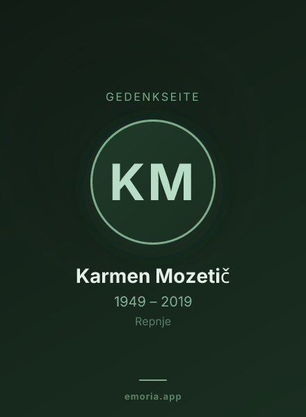 Gedenkportrait von Karmen Mozetič