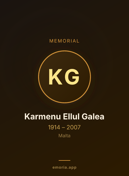 Memorial portrait of Karmenu Ellul Galea